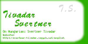 tivadar svertner business card